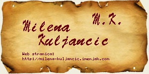 Milena Kuljančić vizit kartica